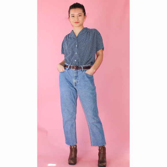 Vintage Denim - (98) VTG 1990s Tommy High Waisted Frayed Jeans